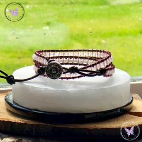 Rose Quartz 4mm Double Wrap Bracelet